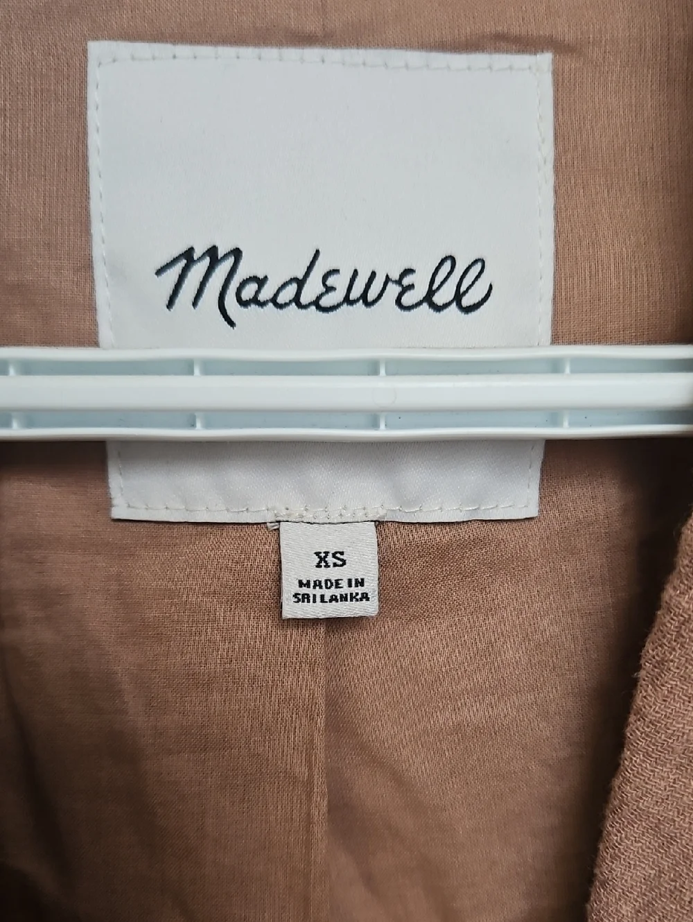 Madewell Cotton-Linen Oversized Relaxed Larsen Blazer in Faded Earth Sz XS - M - Picture 5 of 12